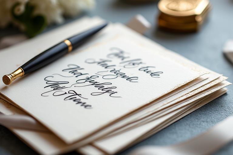Luxury wedding calligraphy and premium invitations